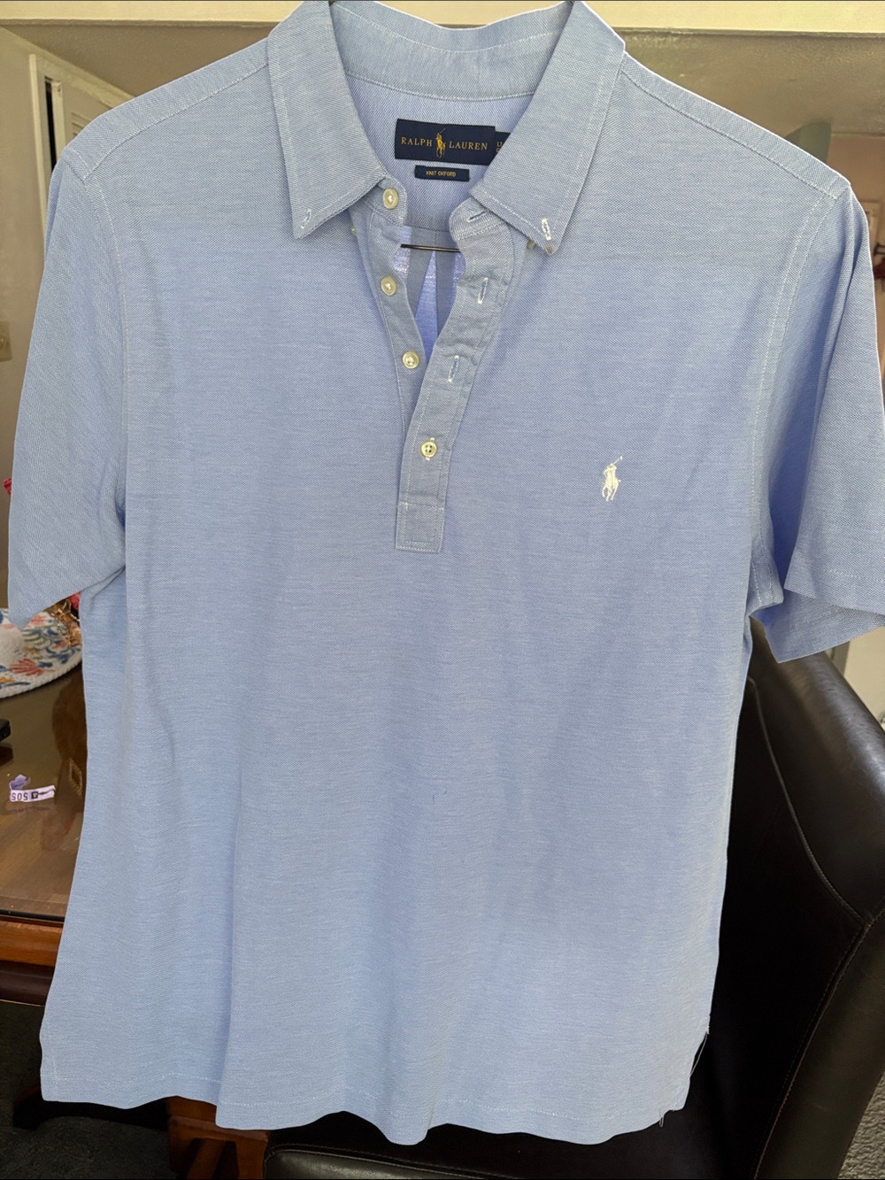 Ralph Lauren Light Blue Short-Sleeve Polo with Embroidered Pony